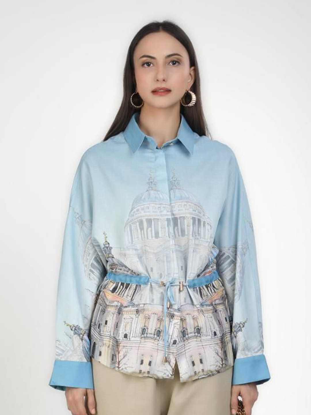 KOVET Women Graphic Digital Printed Relaxed Fit Casual Shirt