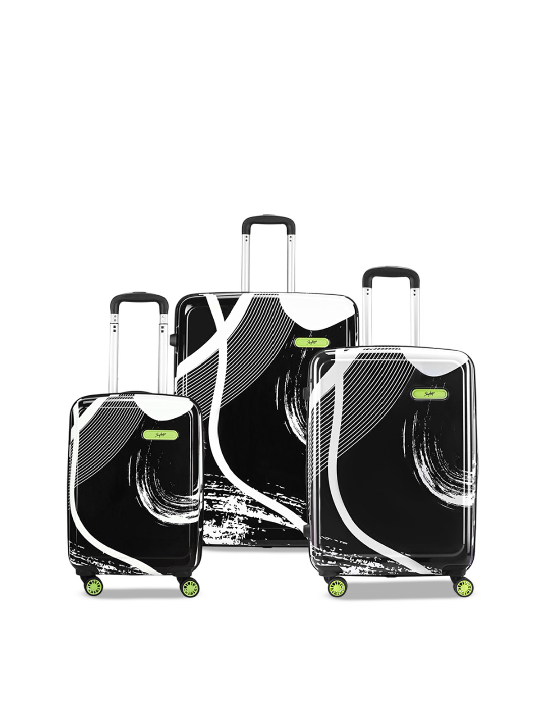 Skybags Set Of 3 Printed Hard-Sided Trolley Bags