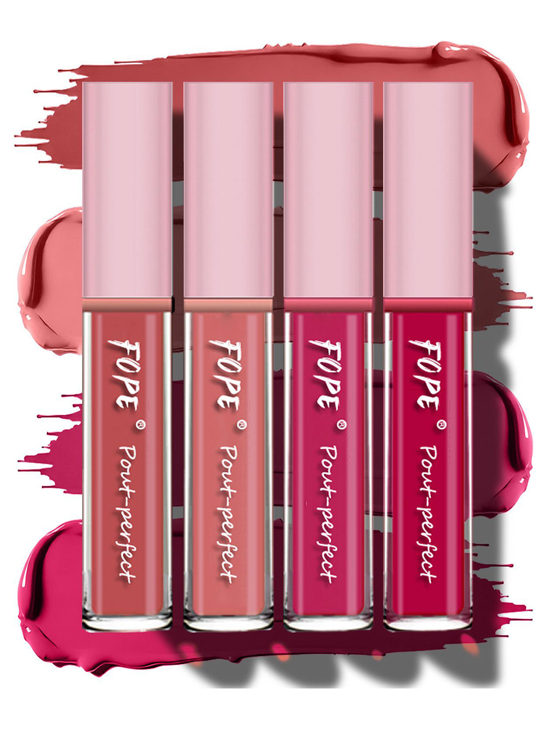FOPE Set Of 4 Pout Perfect Long Lasting Liquid Lipstick - 4 ml Each