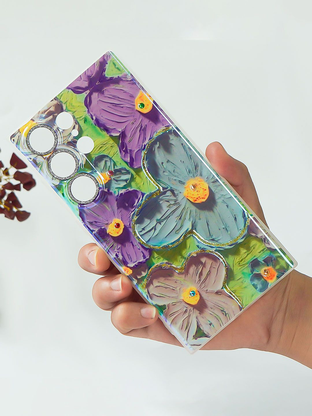 PEEPERLY Floral Printed Samsung Galaxy S21 Ultra Back Case Mobile Accessories