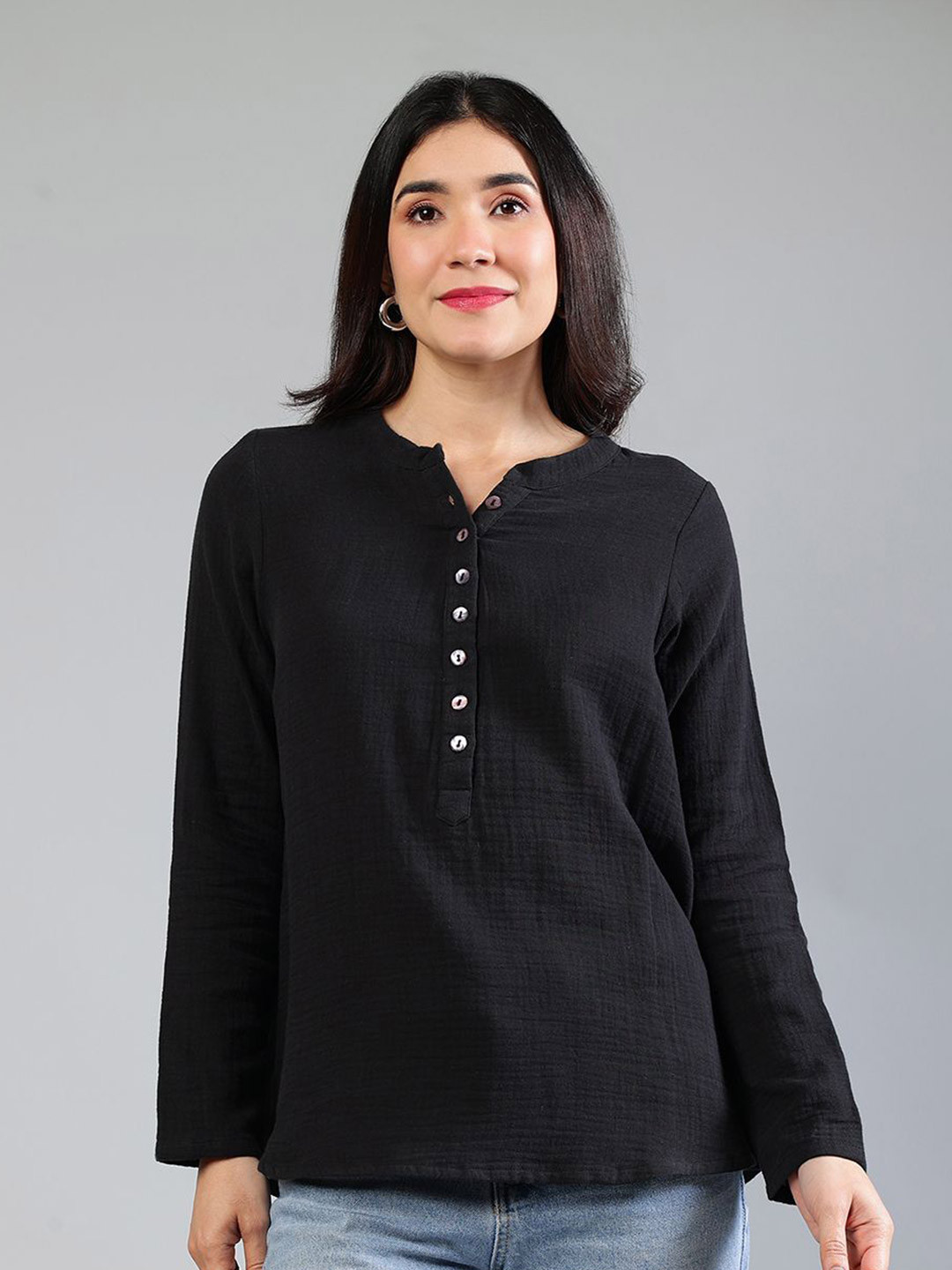 Peppinos Cotton Shirt Style Top
