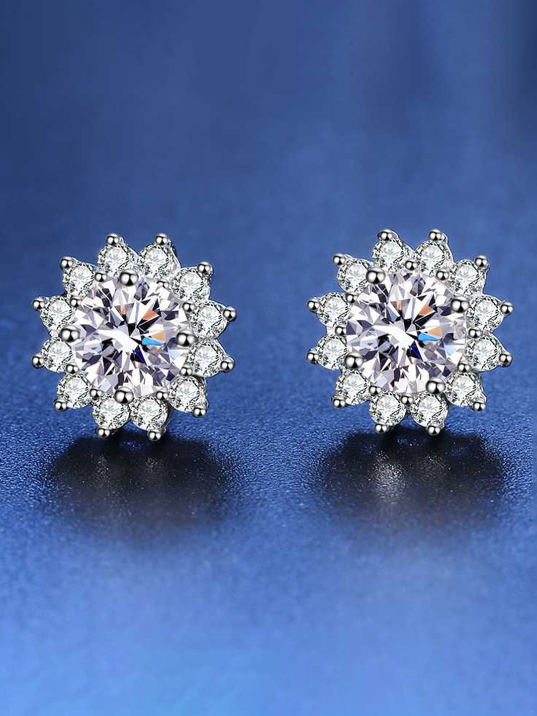 Bling Queen Floral Stone Studded Earrings