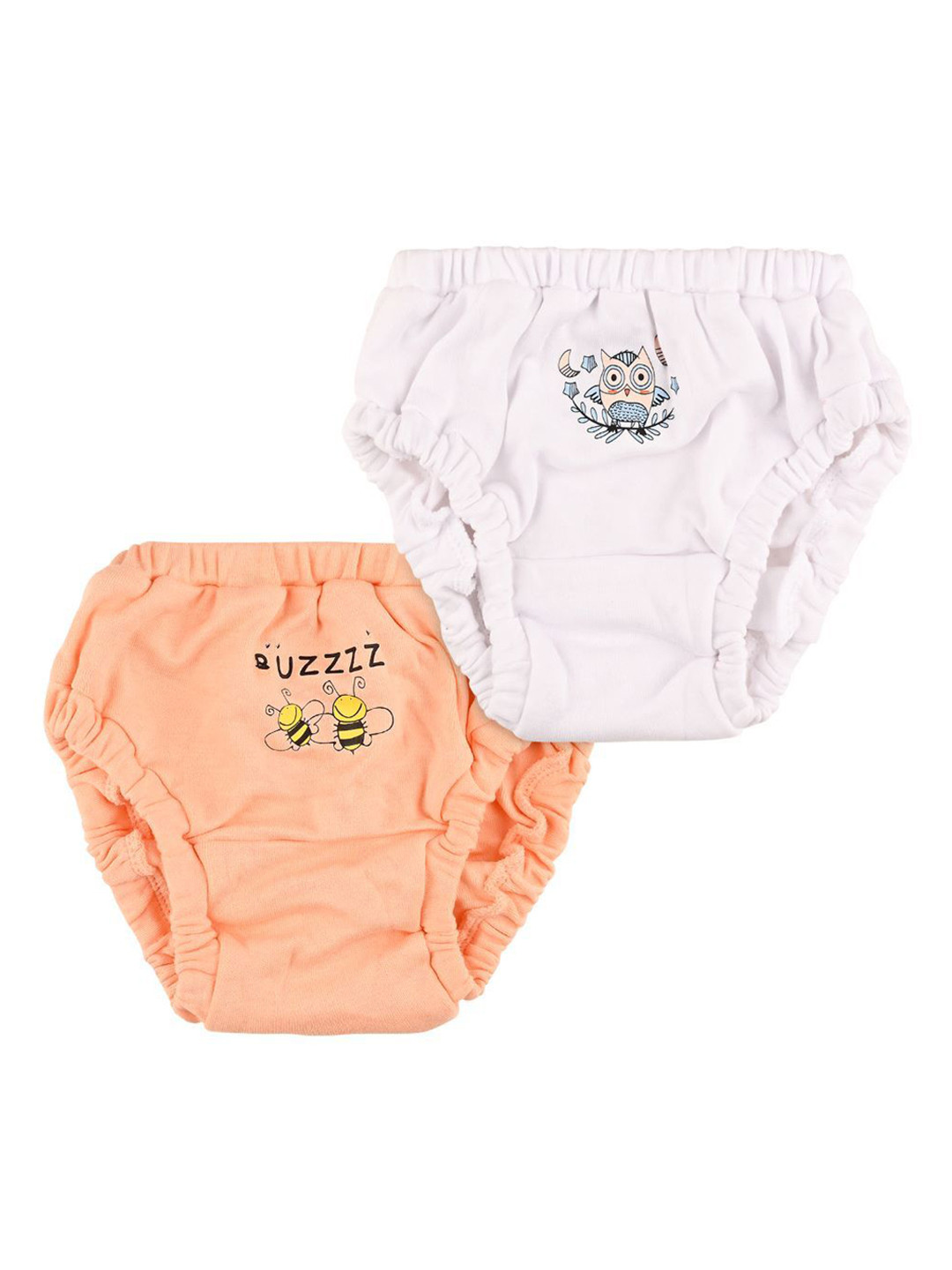 Nuluv Infant Girls Pack Of 2 Basic Pure Cotton Briefs NLINFGI2010-ON-6M