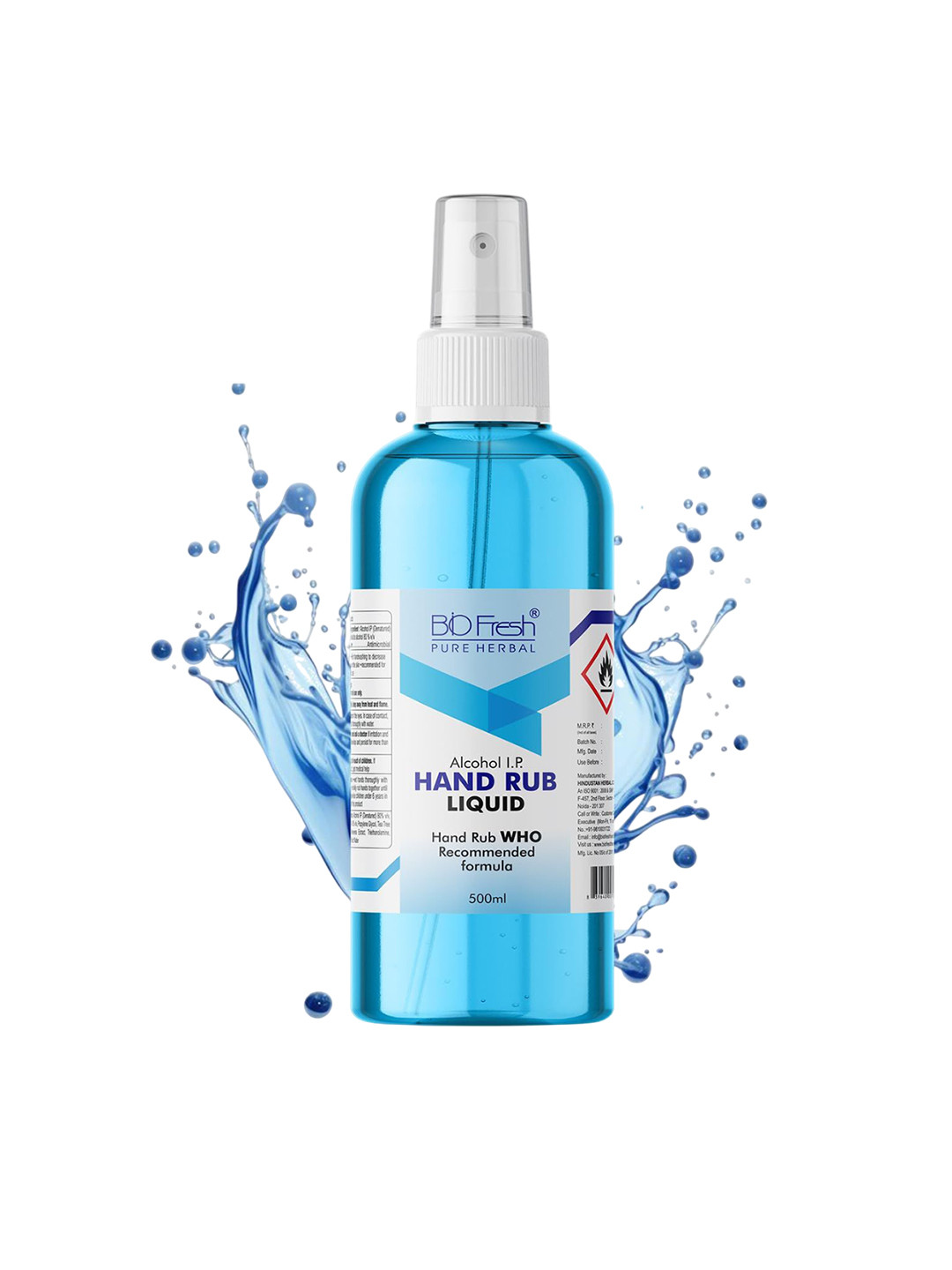 BIOFRESH Aloe Vera Extract With 70% Alcohol Based Hand Sanitizer - 500 ml