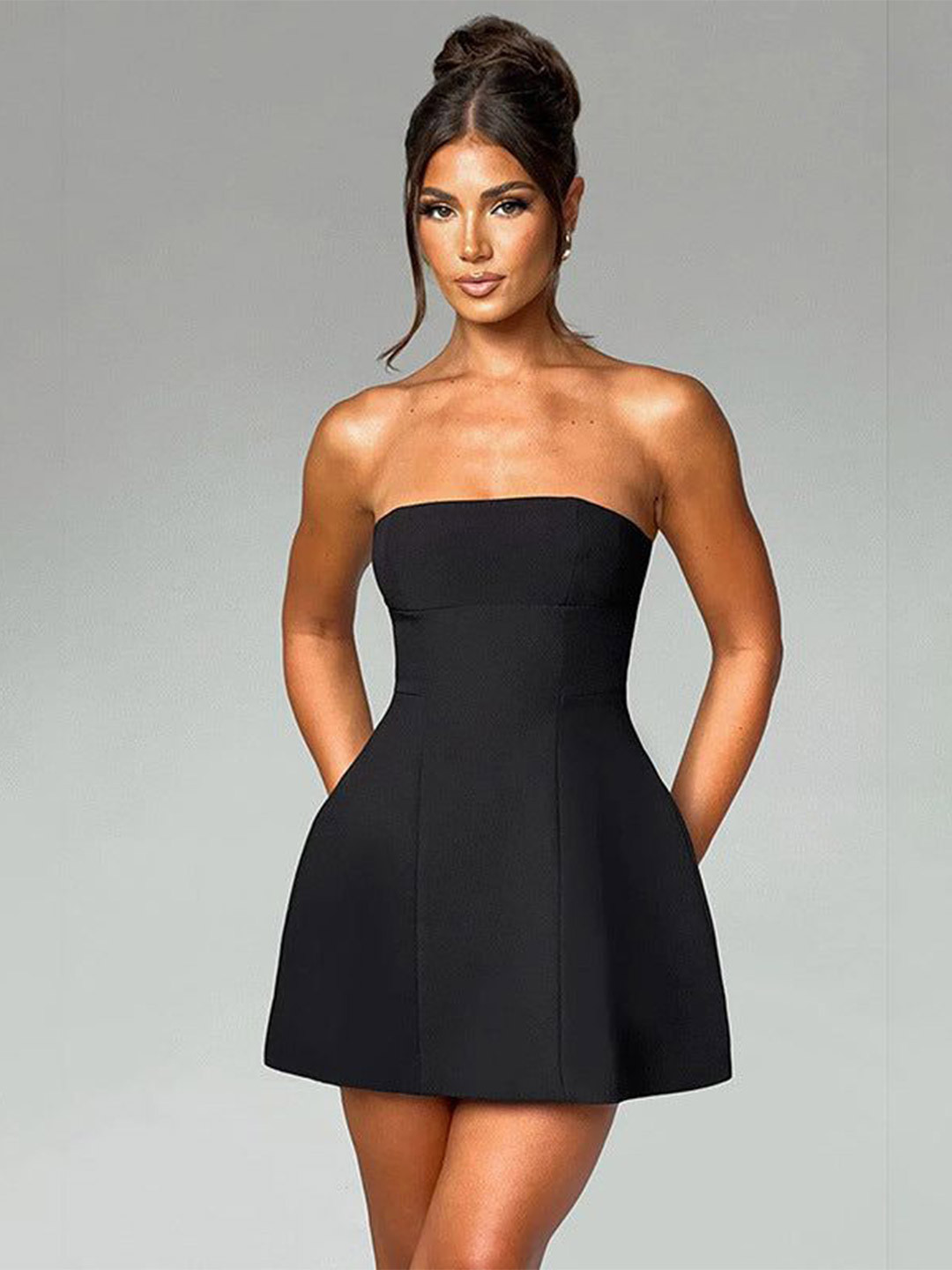 Outzidr Women Off Shoulder Skater Dress