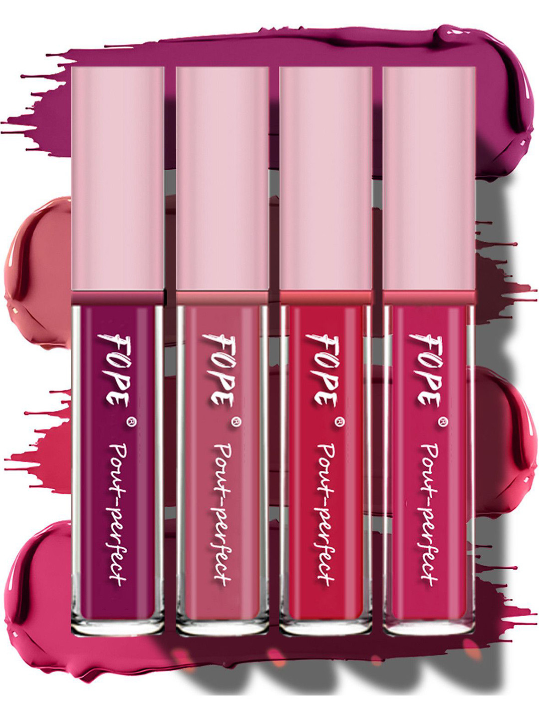 FOPE Set Of 4 Pout Perfect Ultra Matte Lipstick - 4 ml Each - 01- 03- 09- 10