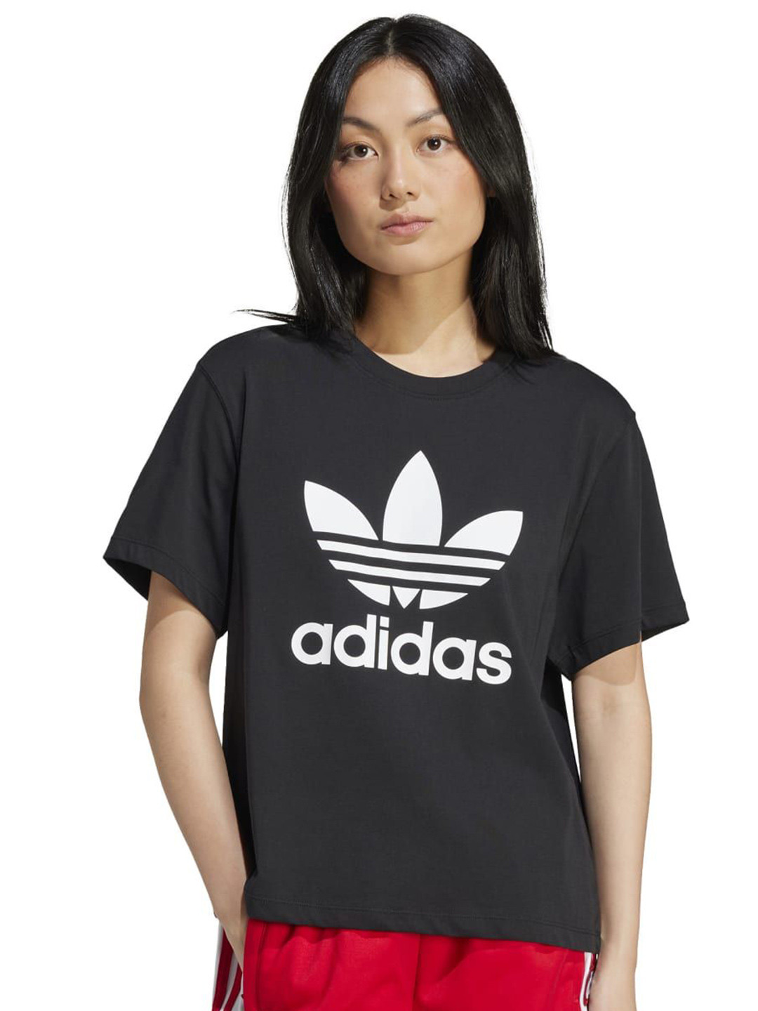 ADIDAS Originals Trefoil Women Logo Printed Cotton Boxy T-Shirt