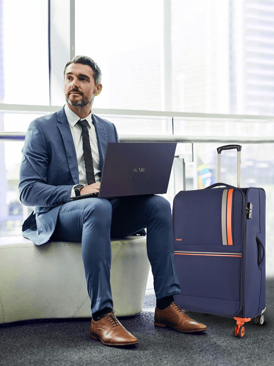 TIMUS Soft luggage Soft Sided Large Trolley Bag