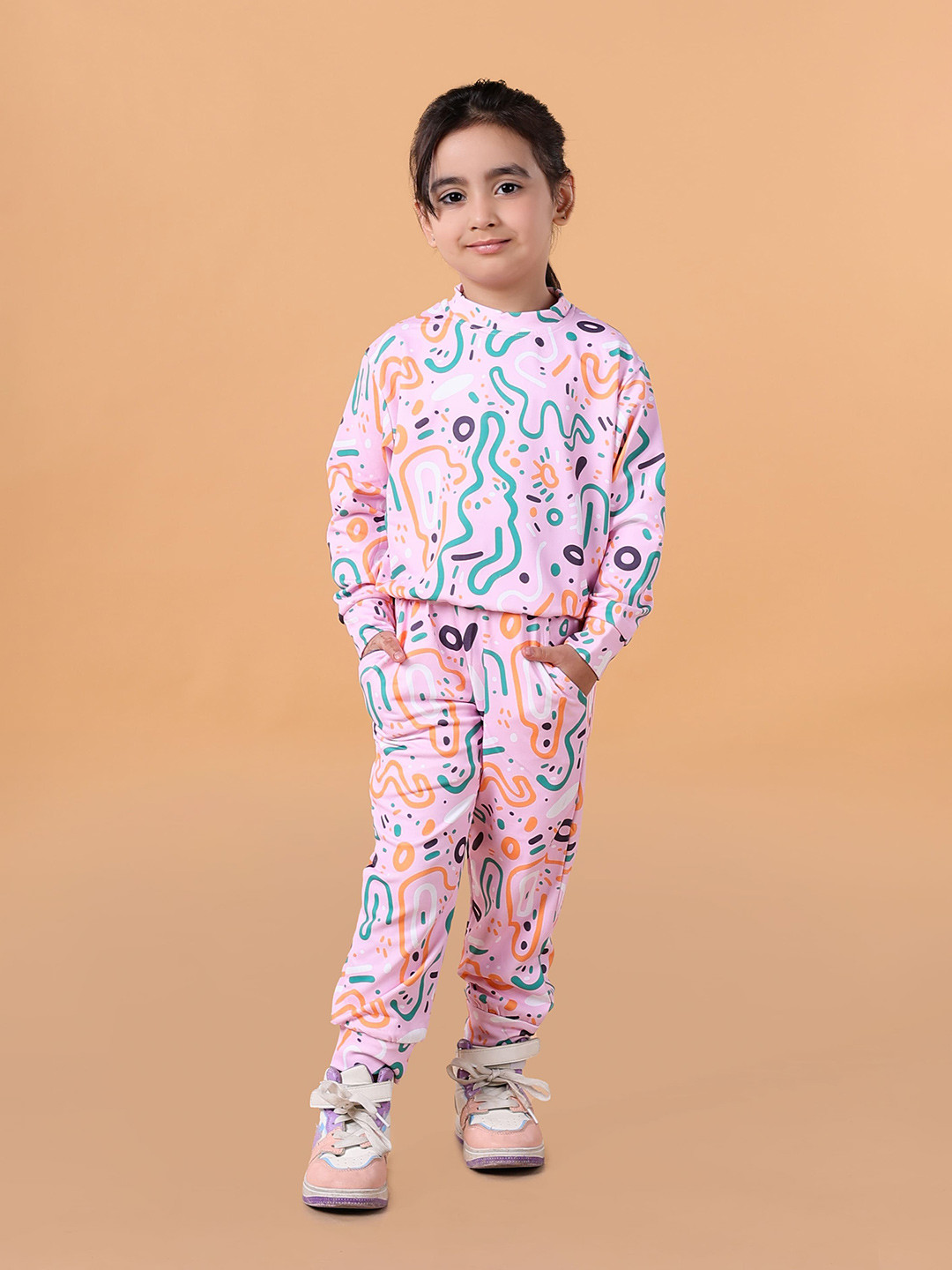 BEBE UNICORN Kids Printed Long Sleeves Sweatshirt With Joggers