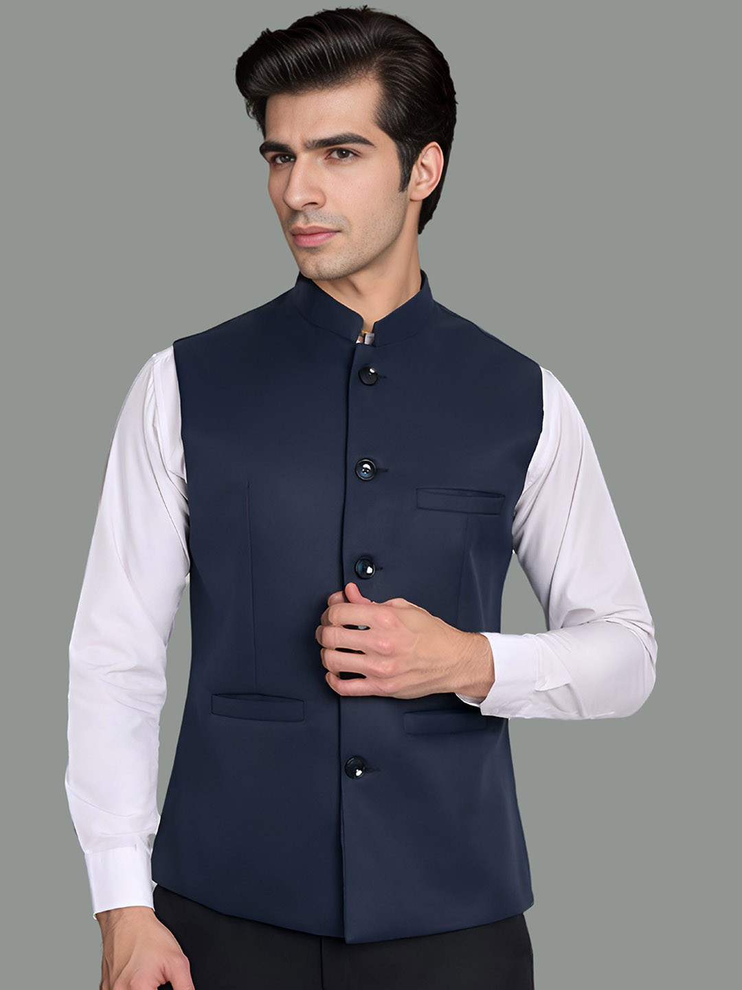 Moda Rapido Satin Nehru Jacket