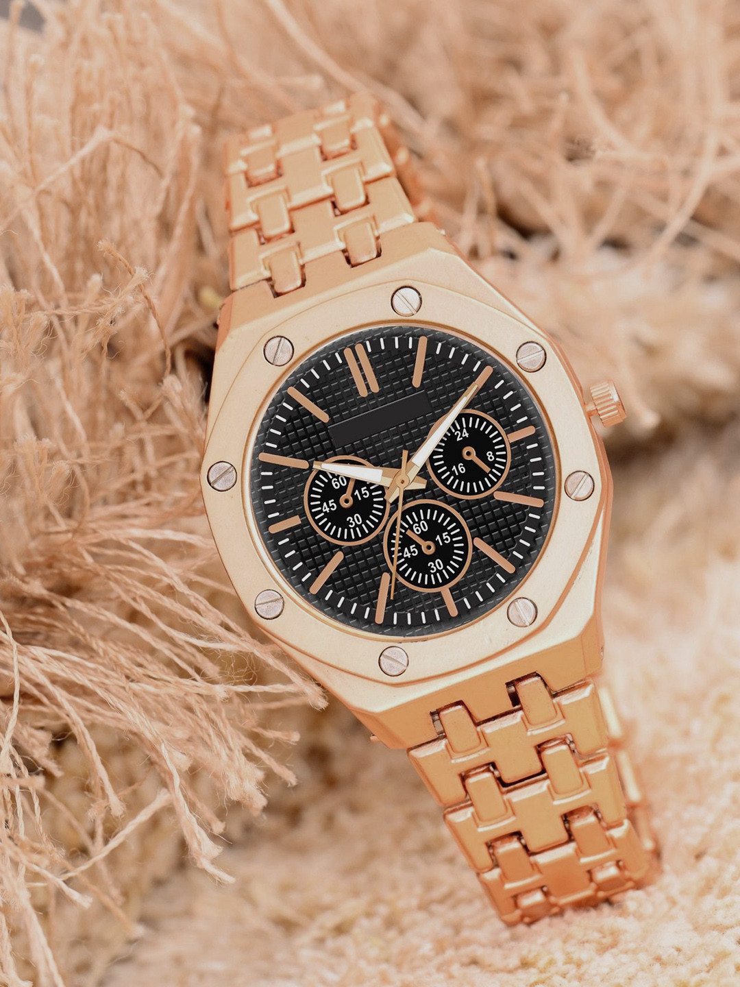 DOUBLERUN Women Dial & Bracelet Style Straps Analogue Multi Function Watch