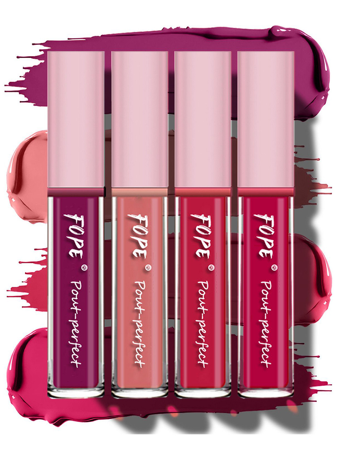 FOPE Set Of 4 Pout Perfect Long Lasting Liquid Lipstick - 4 ml Each