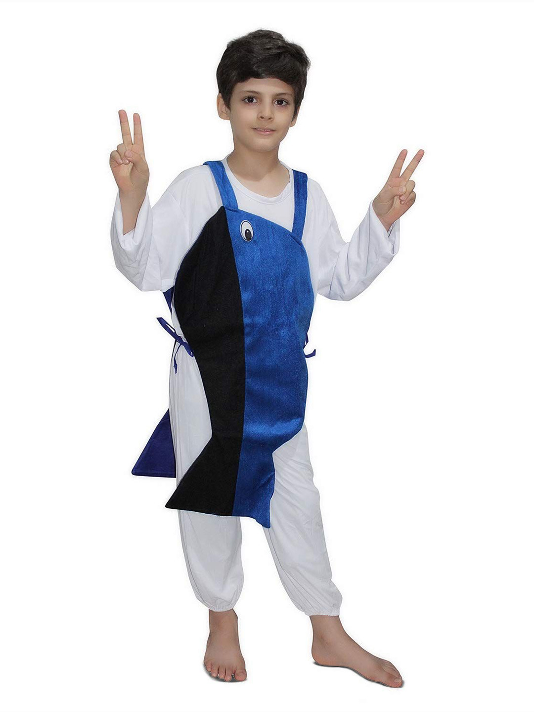 Kaku Fancy dresses Kids Printed Whale Fish Costume