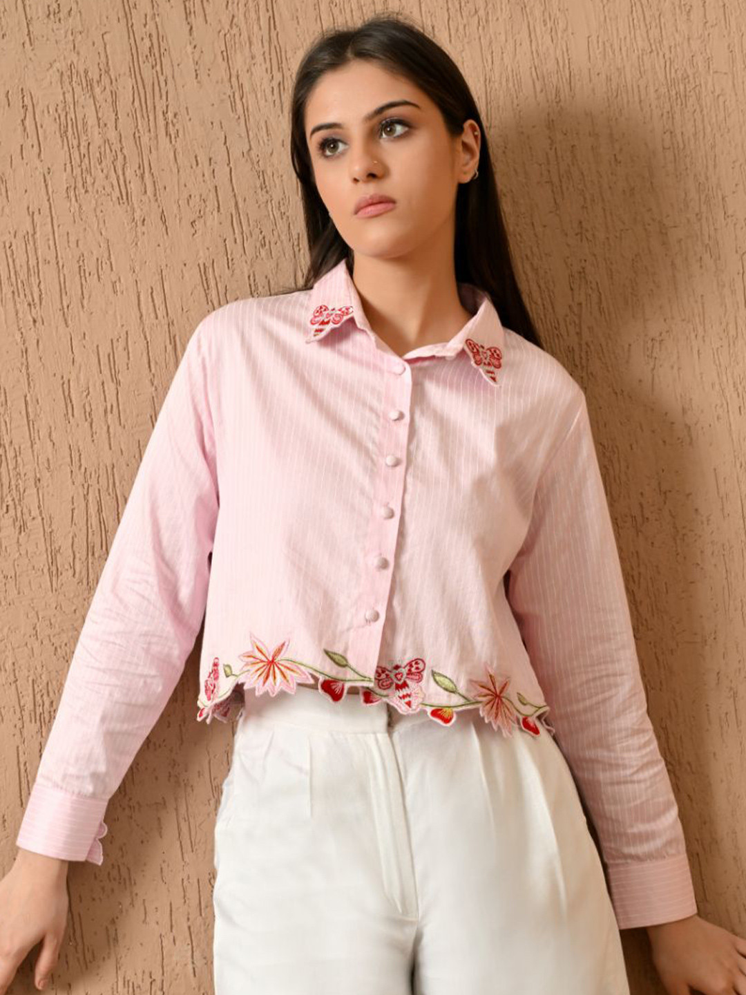 KELIN Women Contemporary Striped Party Shirt