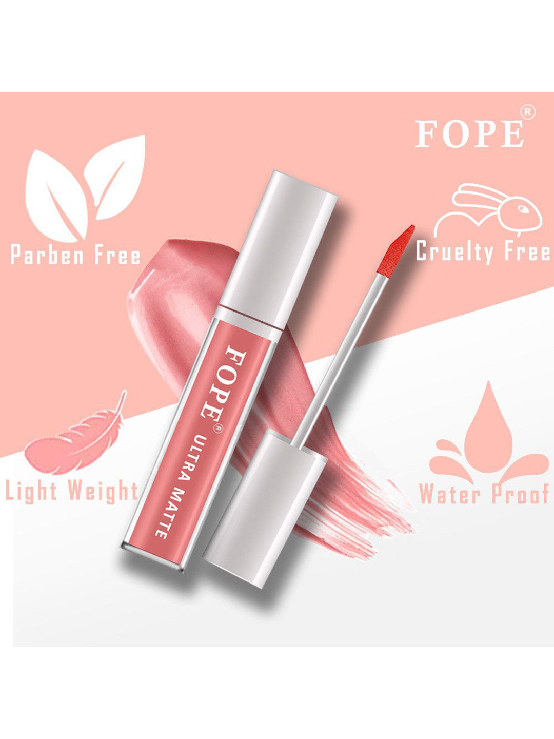 FOPE Ultra Matte Vivid Shades Long Lasting Liquid Lipstick - 4 ml - Old Rose02