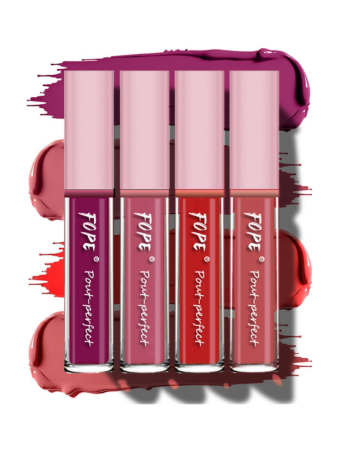 FOPE Set Of 4 Pout Perfect Long Lasting Liquid Lipstick - 4 ml Each