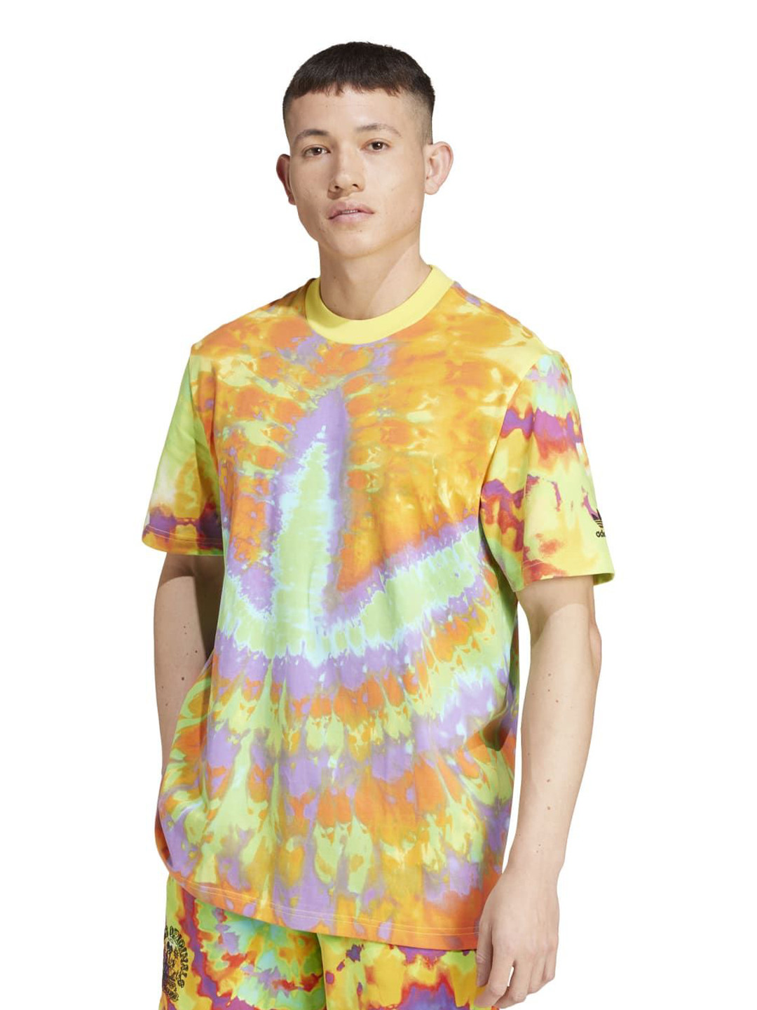 ADIDAS Originals Men Tie and Dye Pure Cotton Oversized Fit T-Shirt