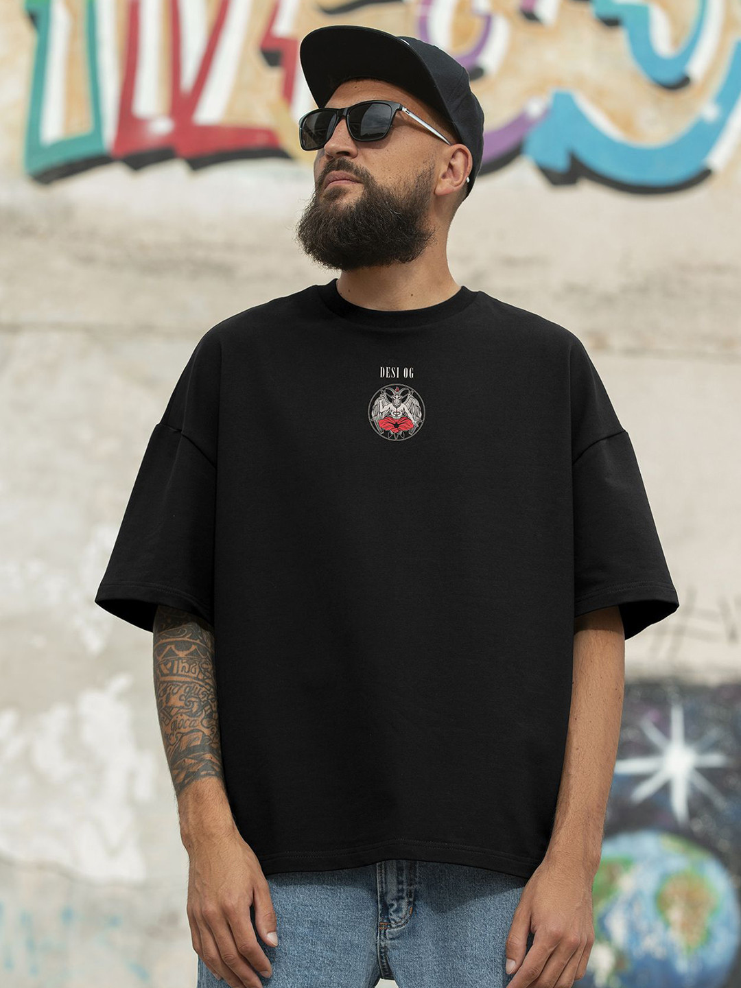 Desi OG Men Printed Raw Edge T-shirt