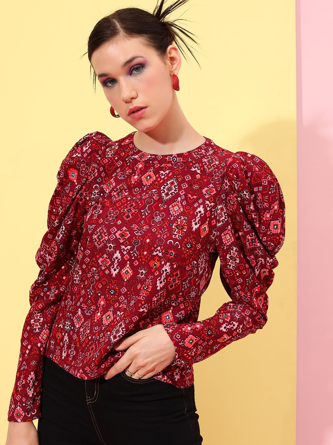 Tokyo Talkies Print Top