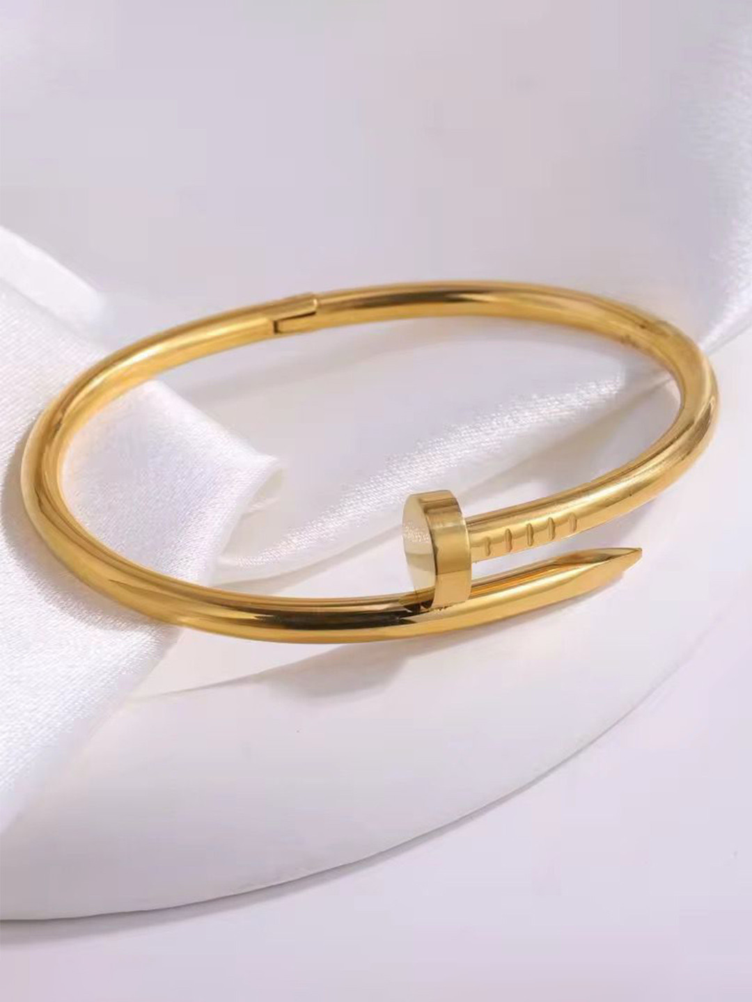 TANLOOMS Gold-Plated Stainless Steel Cuff Bracelet