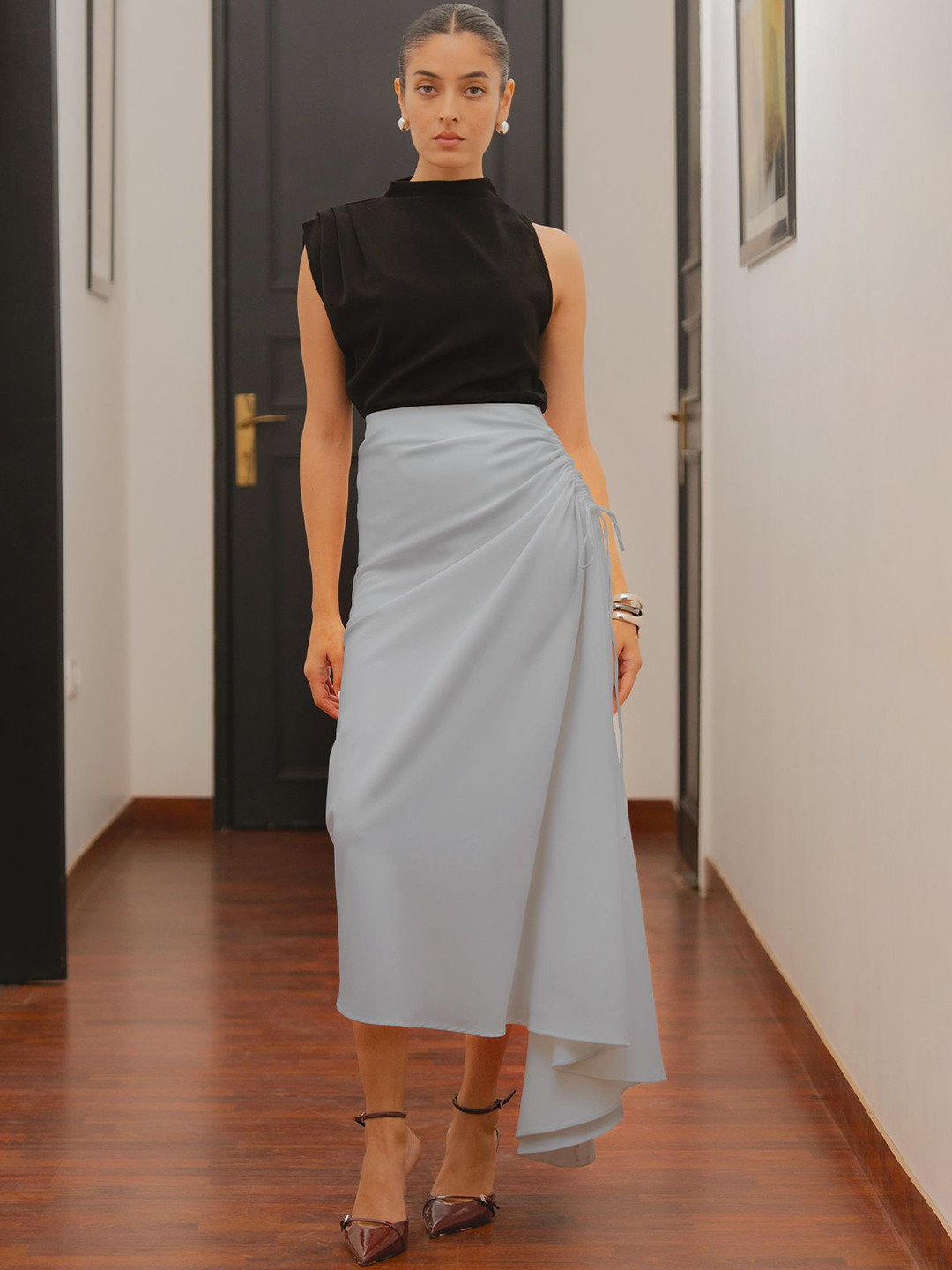 UNRUSH Grey Roule Skirt