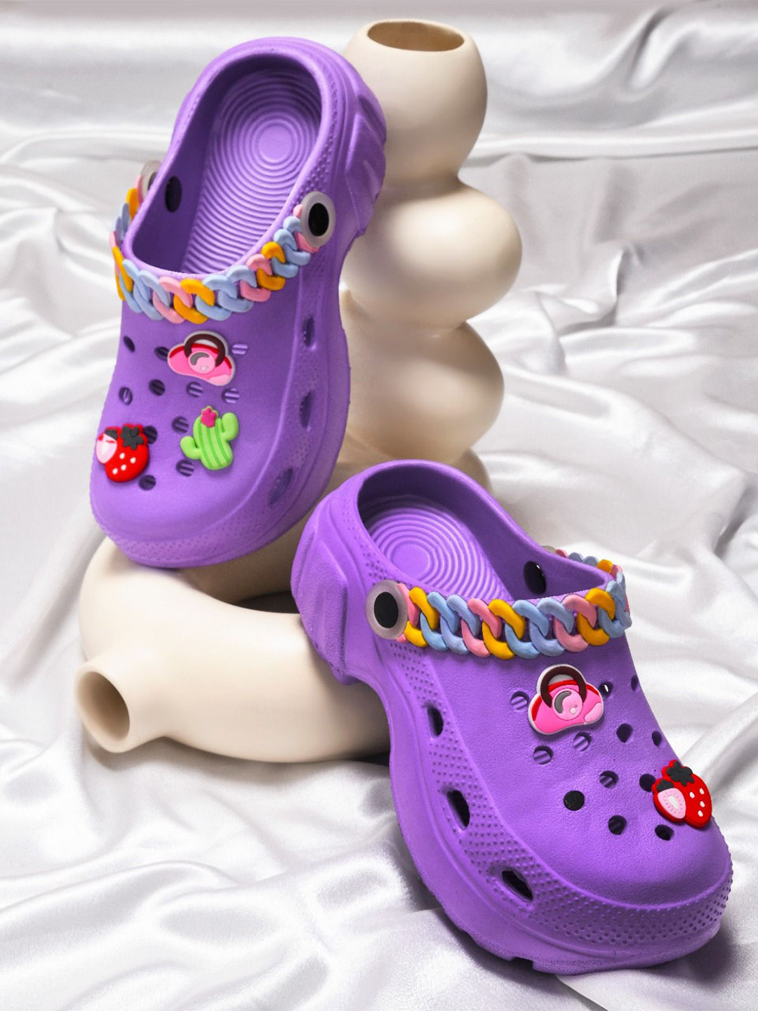 COGS Women Backstrap & Charms Chunky Clogs