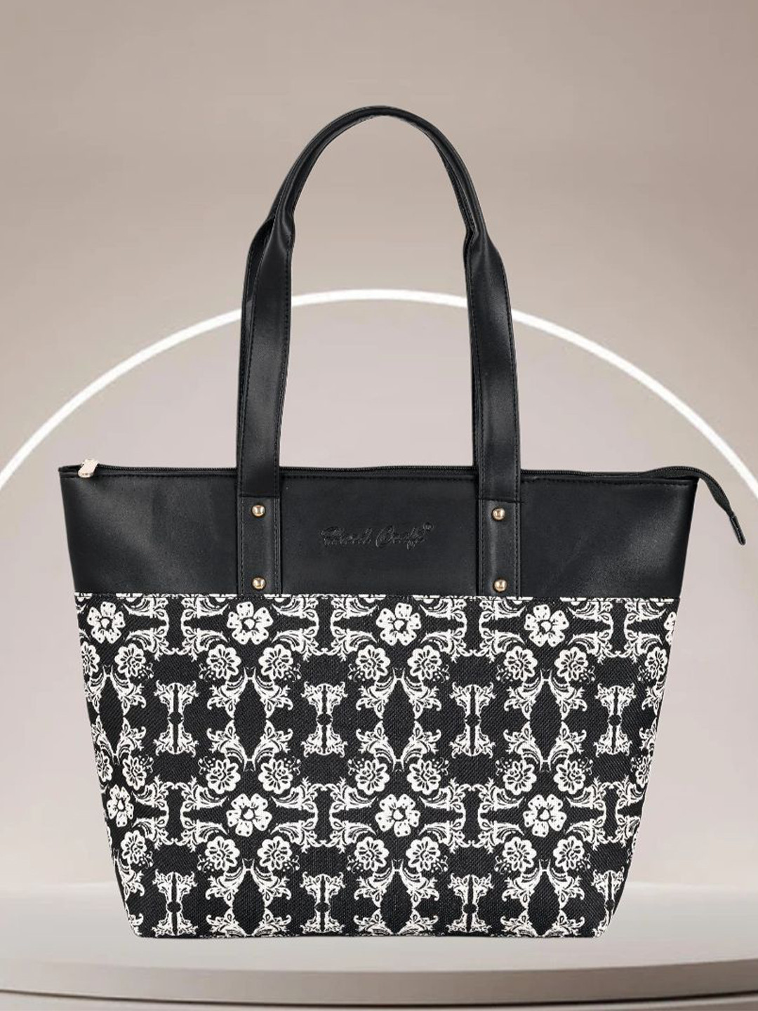 HARD CRAFT Floral Printed Structured Shoulder Bag