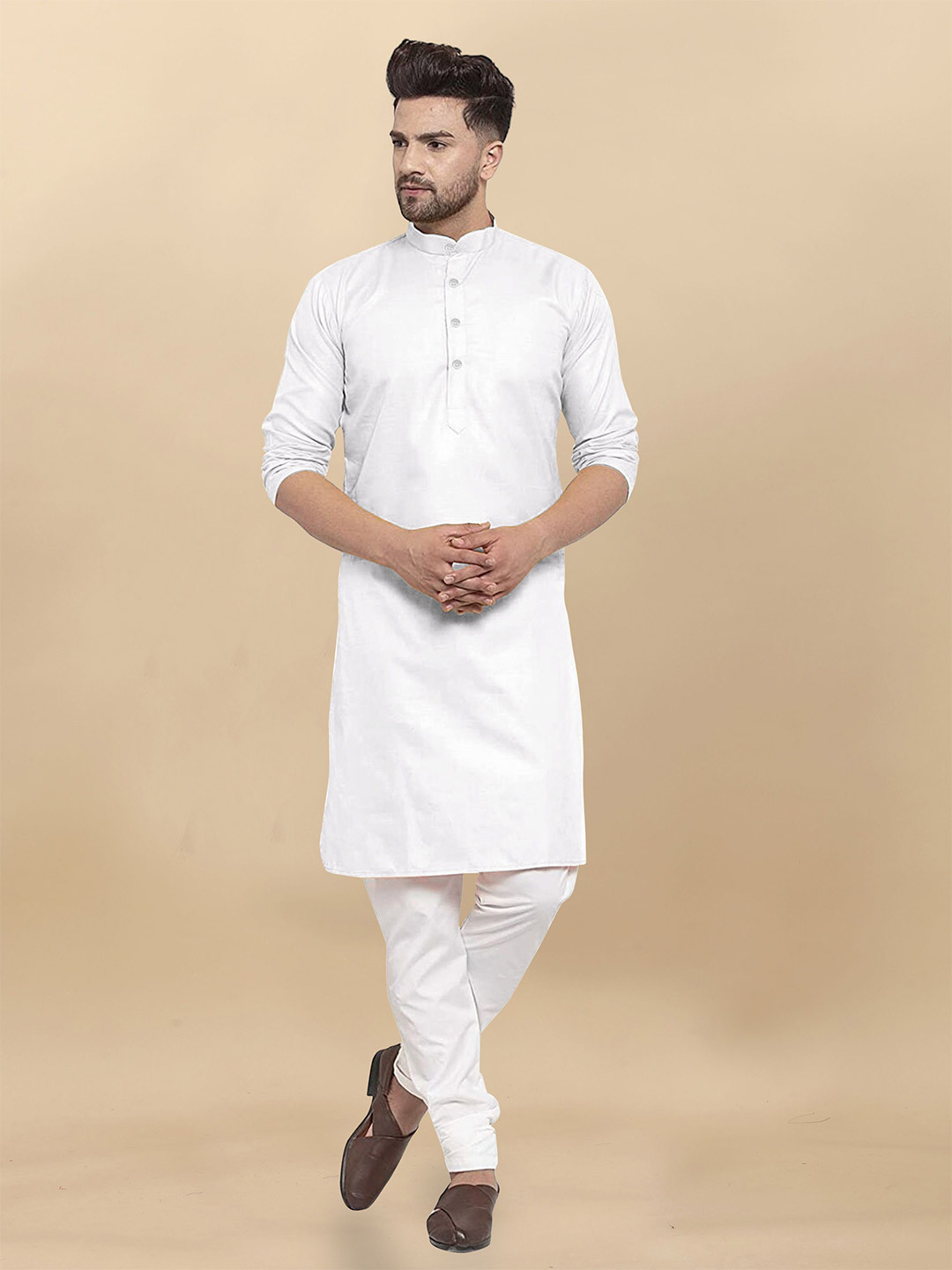 VS MALL Mandarin Collar Straight Kurta