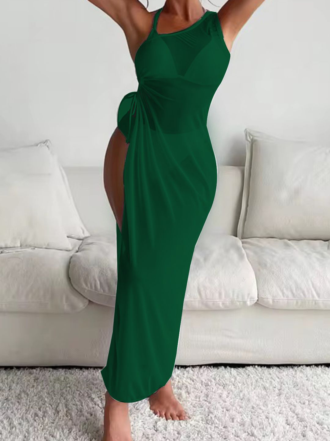 Curve it right Top, Brief & Dress Swim Cover Up Set