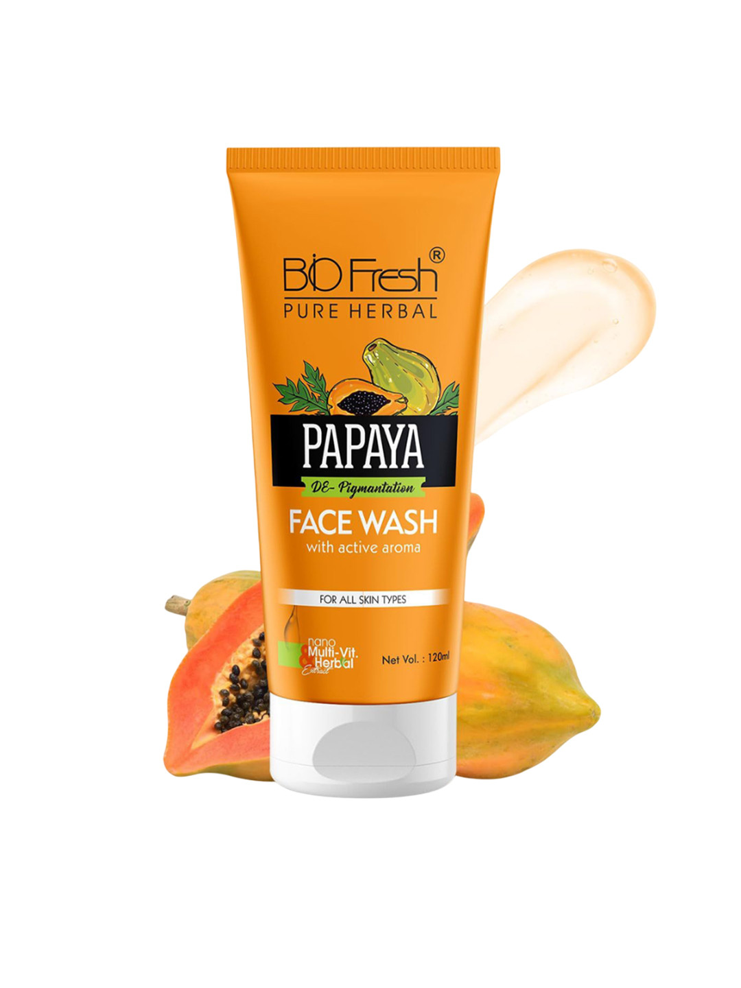 BIOFRESH Papaya Face Wash With Active Aroma - 120 ml