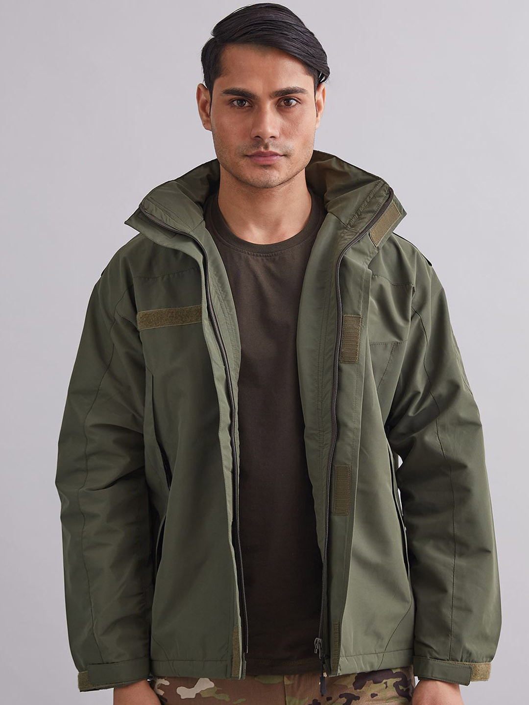 MOUNTMILLER Men's Solid Military Airshell Hooded Tactical Wind Jacket