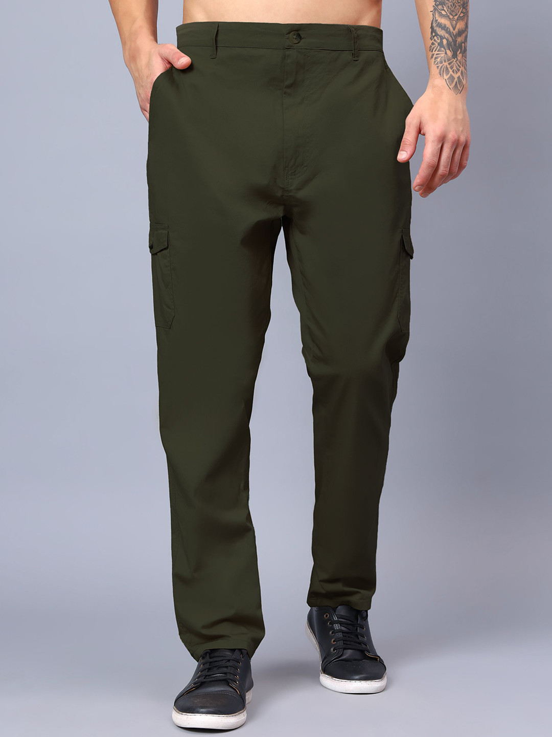 HAUWER Hackman Men Comfort Easy Wash Cargos Trousers