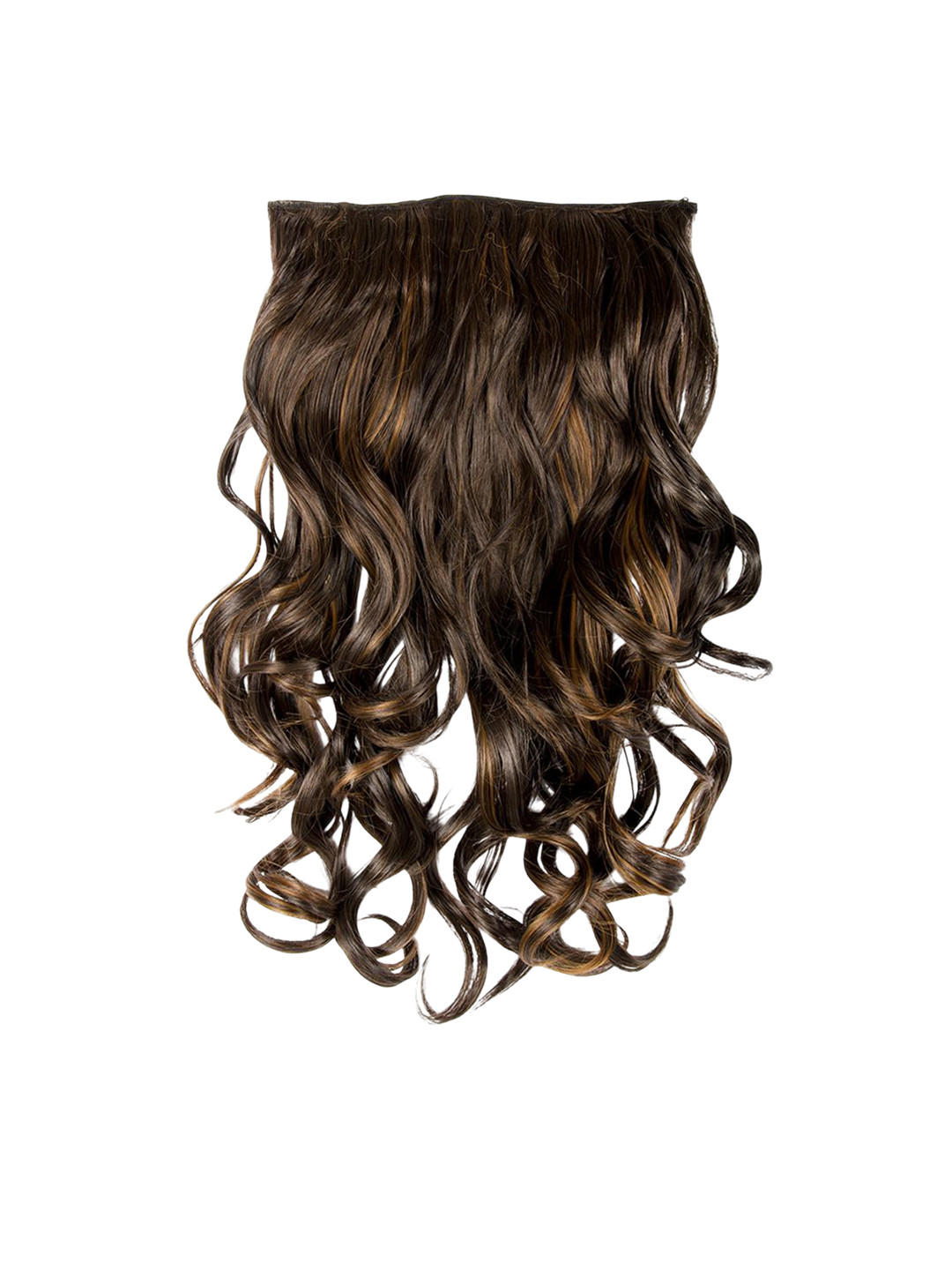 Stasia Street Clip In Curly Scalp Topper Hair Extension - Mix Brown - 18 Inch