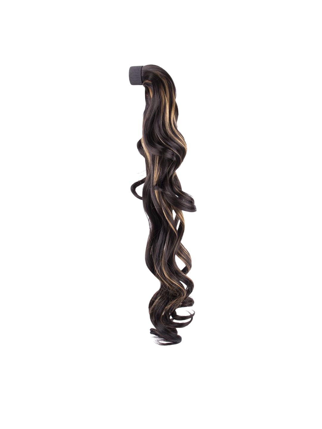 Stasia Street Clip In Curly Ponytail Hair Extension - Golden Highlights - 20 Inch