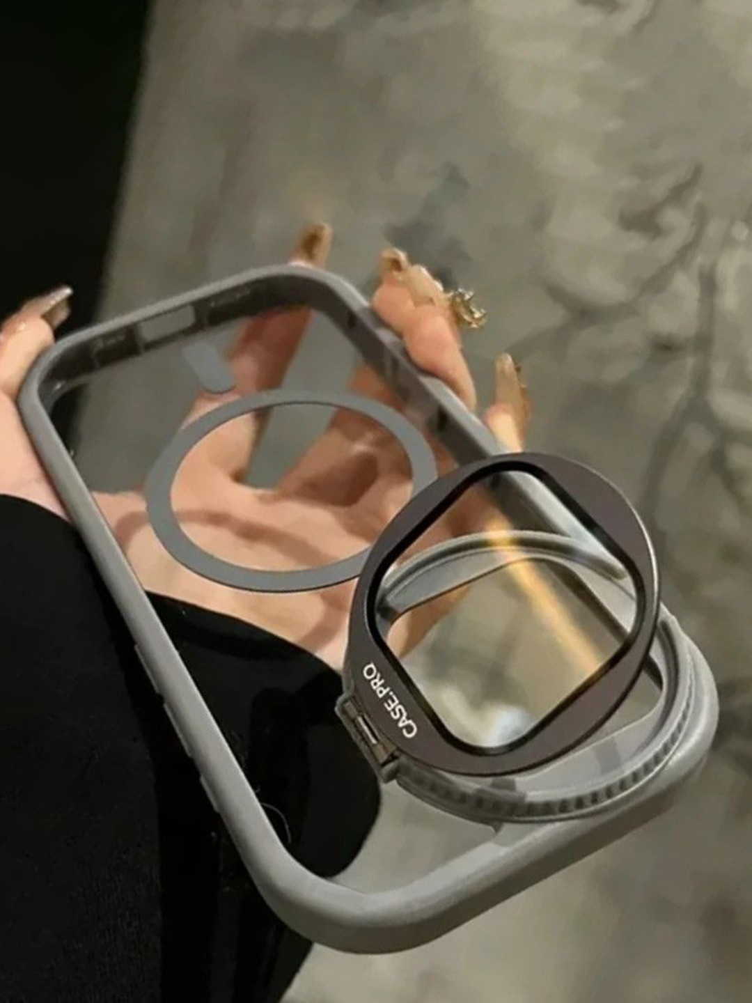 Luxury Kase Solid Printed iPhone 16 Pro Magnetic Back Case