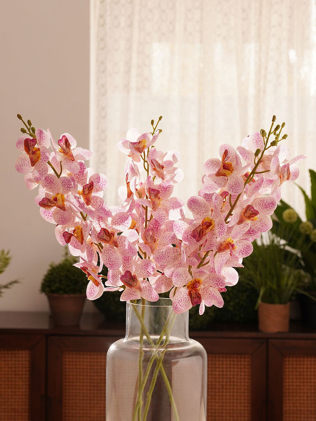 Pure Home and Living Pink Mokara Artificial Flower
