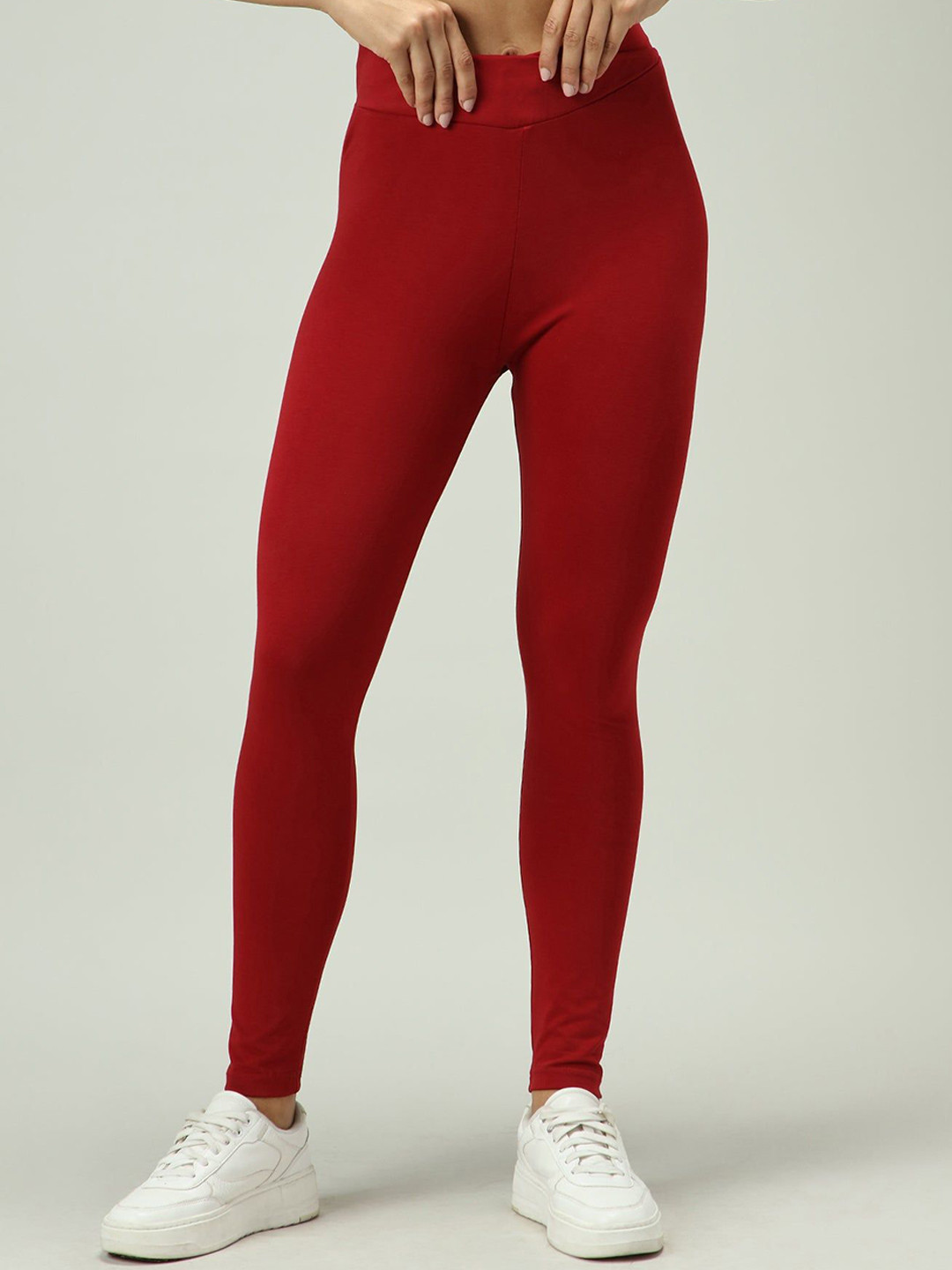 Outzidr Women Criss Cross Waistband Leggings