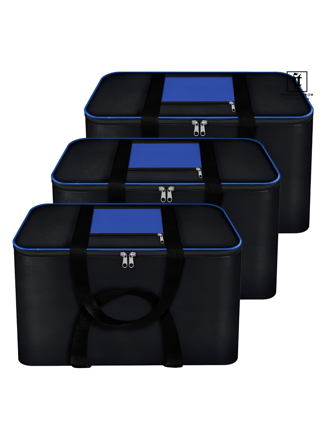 Fashion Throw Blue 3 Piece Reusable Handbag Organisers