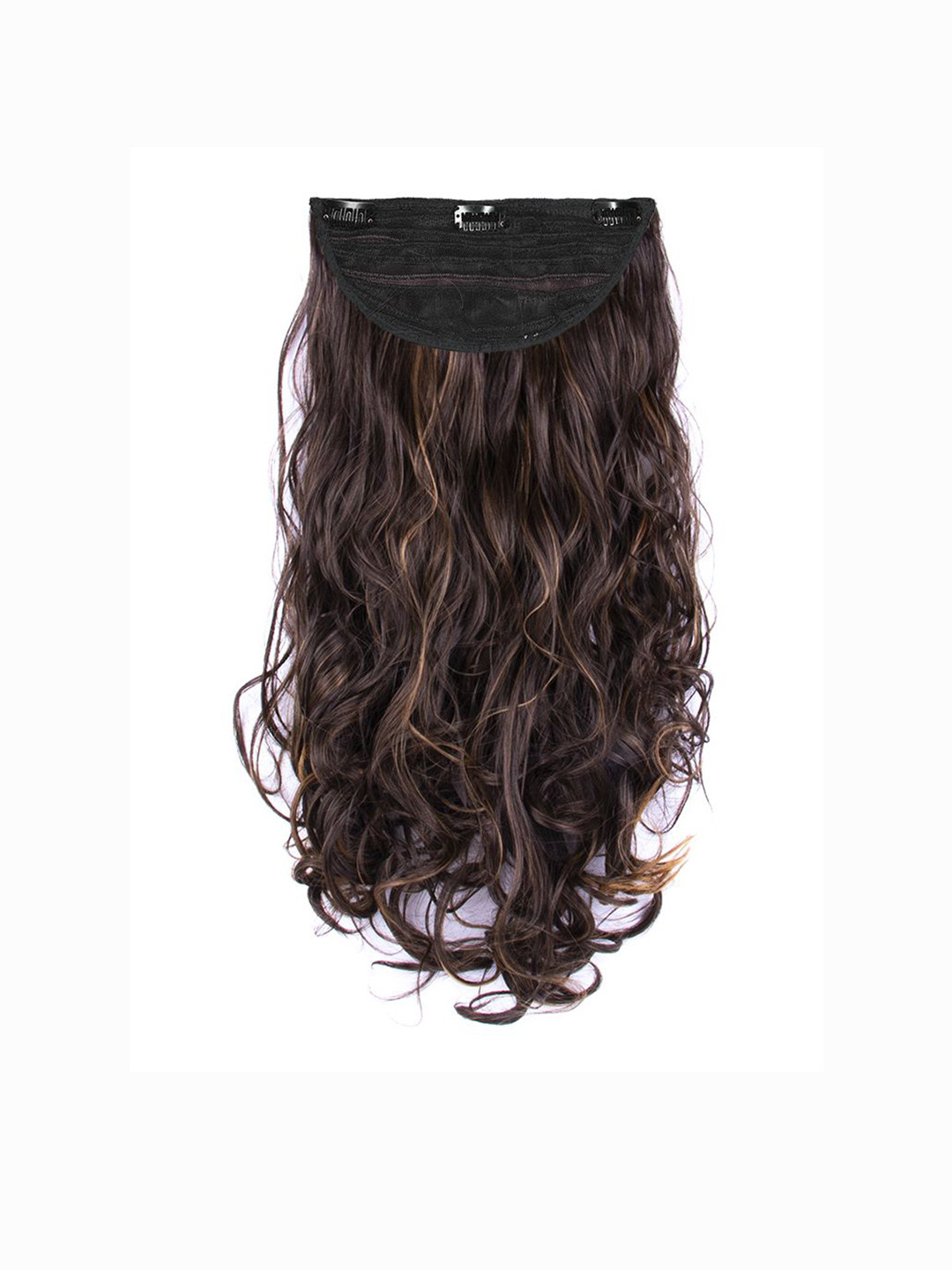 Stasia Street Clip In Wavy Scalp Topper Hair Extension - Mix Brown - 24 Inch