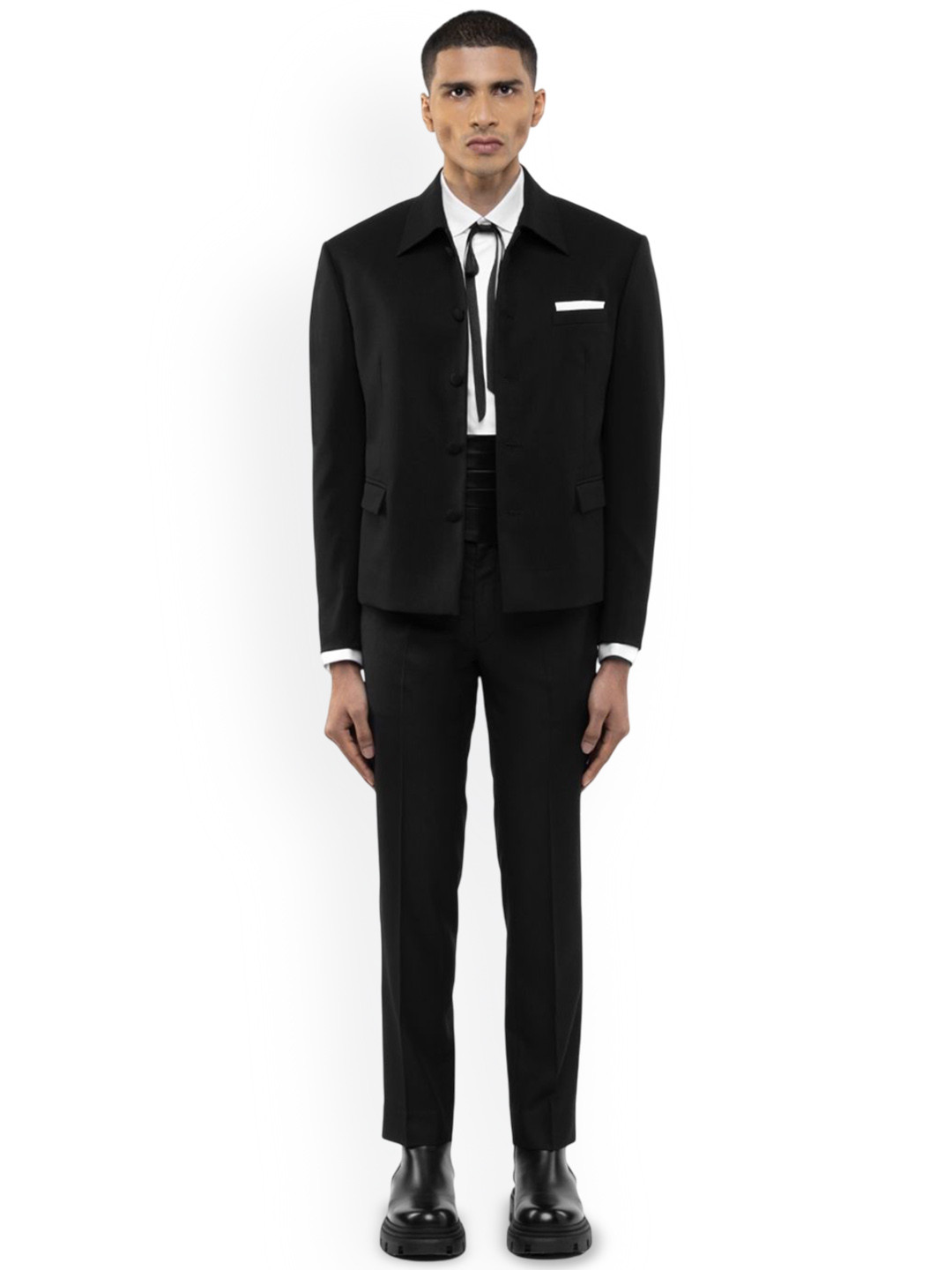 SDS By Kushal Shah Men Crop Open Front Jacket