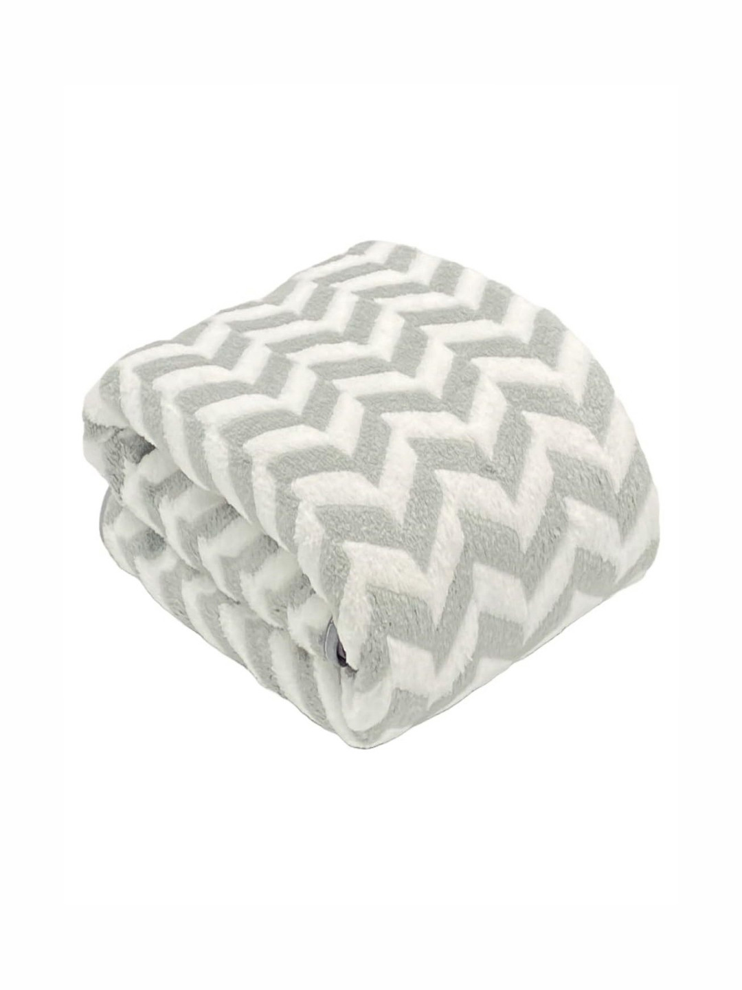 CHICERY Grey & White Striped 400 GSM Microfiber Bath Towel
