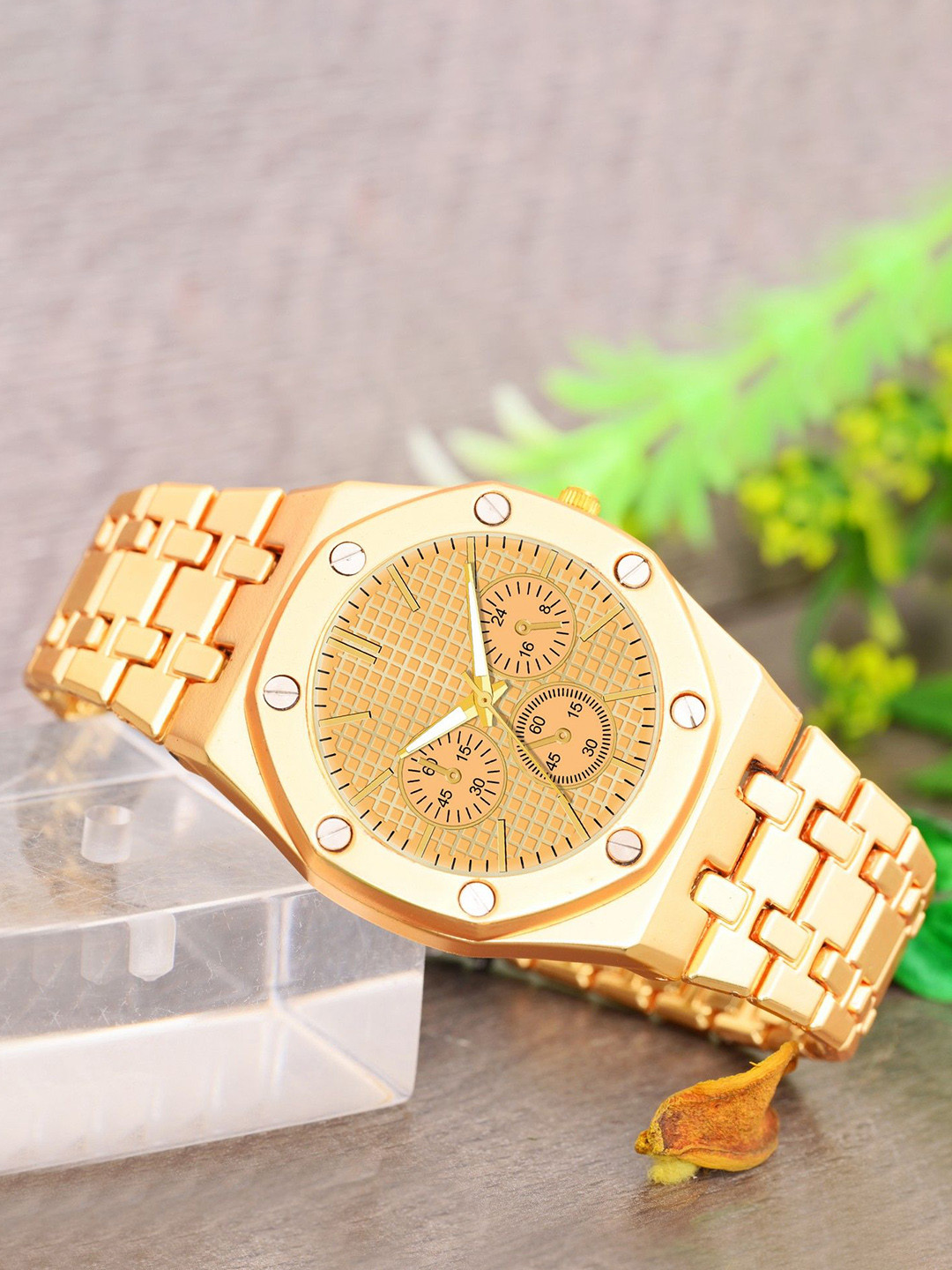 DOUBLERUN Men Dial & Bracelet Style Straps Analogue Multi Function Watch H05NAMT-15