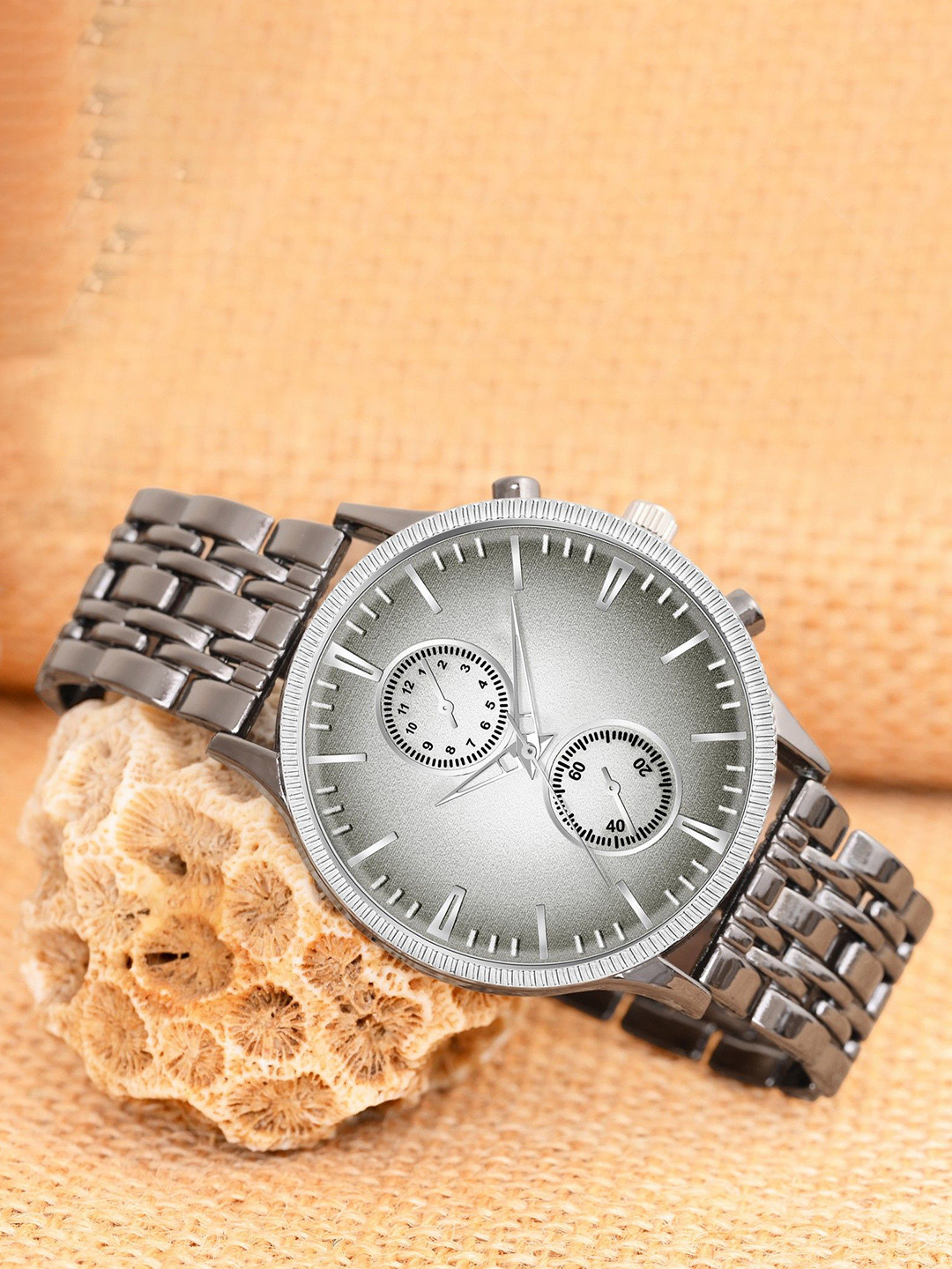 DOUBLERUN Men Dial & Bracelet Style Straps Analogue Multi Function Watch H05NAMT-29