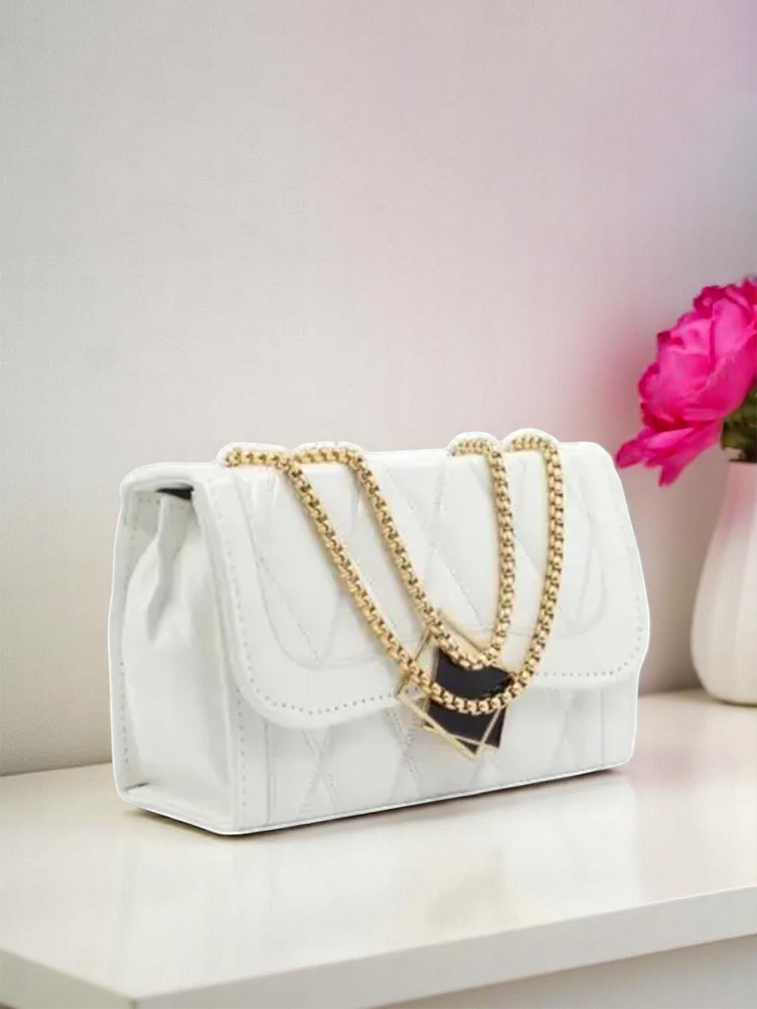 CLARIS JAMES Women Textured Crossbody Quilted Sling Bag