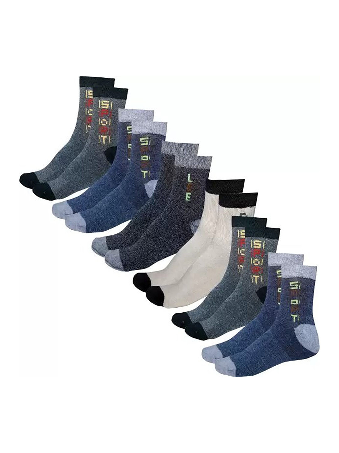 CAVENDERS Men Pack Of 5 Printed Cotton Ankle-Length Socks