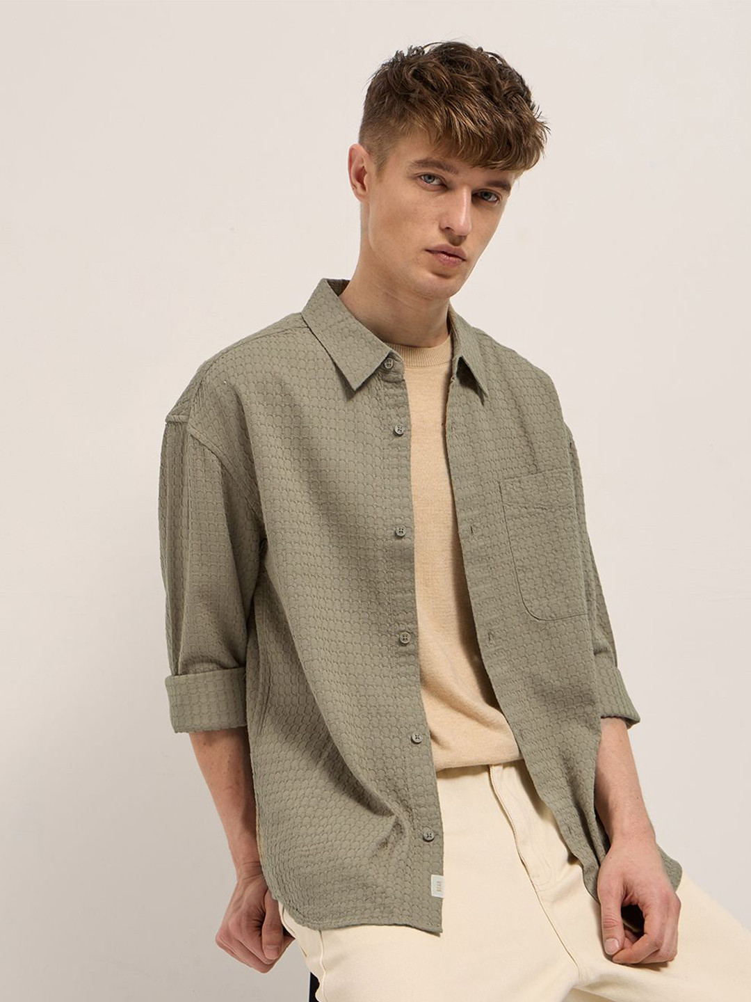 THE BEAR HOUSE Men Casual Shirt