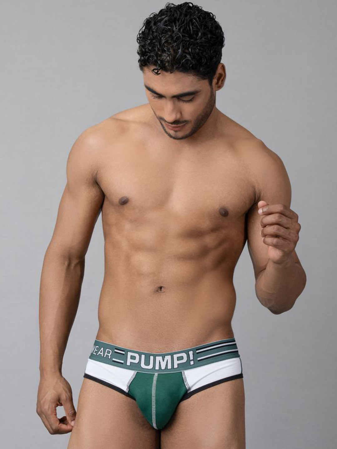 PUMP CLUB Mid Rise Hipster Briefs ART221-Green-M