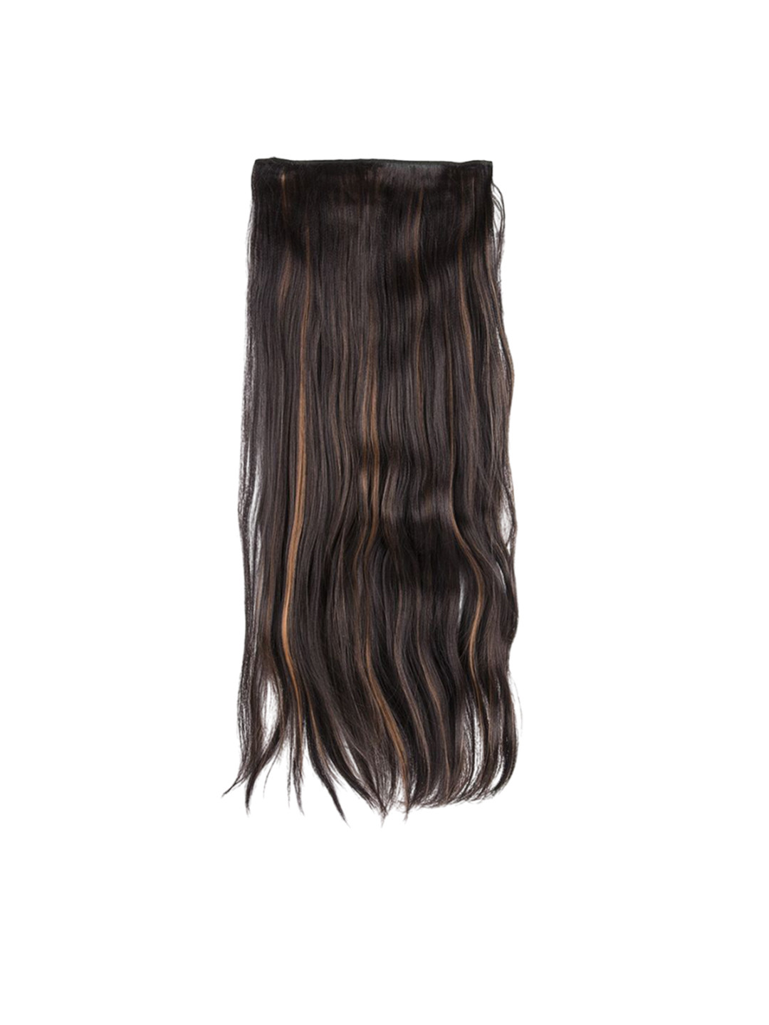 Stasia Street Clip In Wavy Scalp Topper Hair Extension- Copper Highlights- 24 Inch