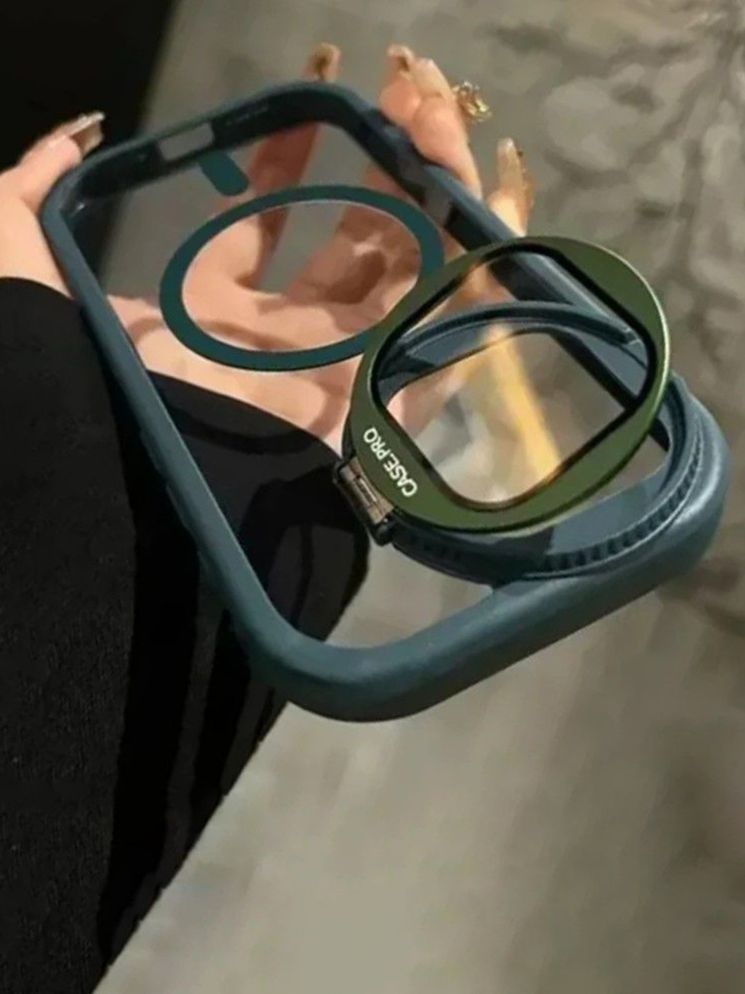 Luxury Kase Solid Printed iPhone 13 Pro Max Magnetic Back Case