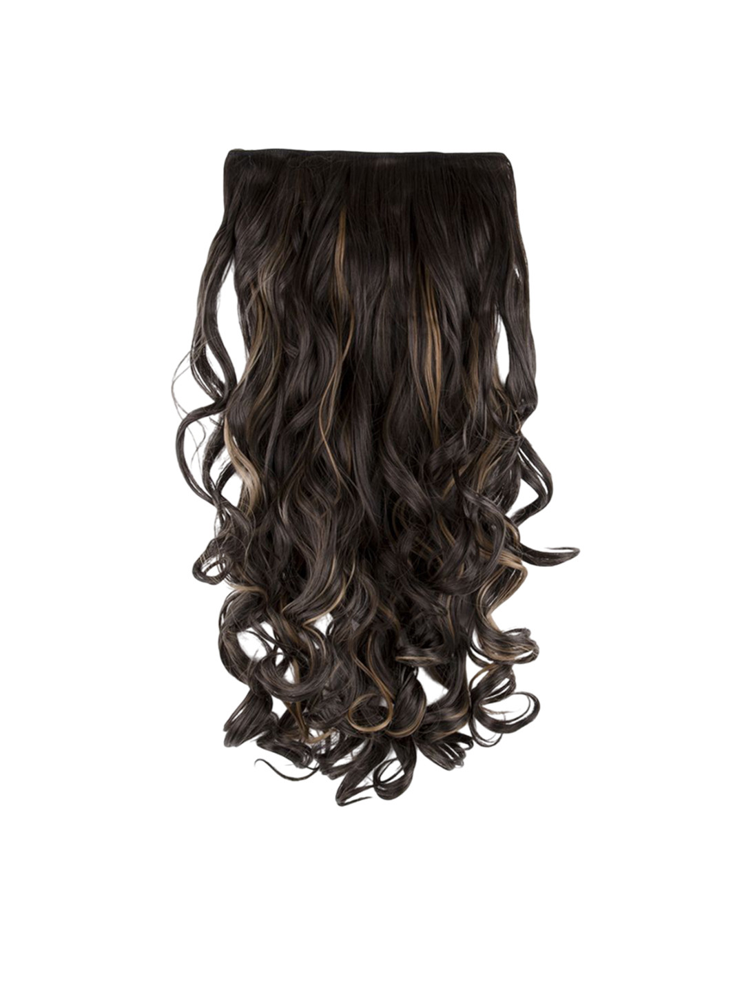 Stasia Street Clip In Curly Scalp Topper Hair Extension- Mix Brown- 24 Inch